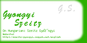 gyongyi szeitz business card